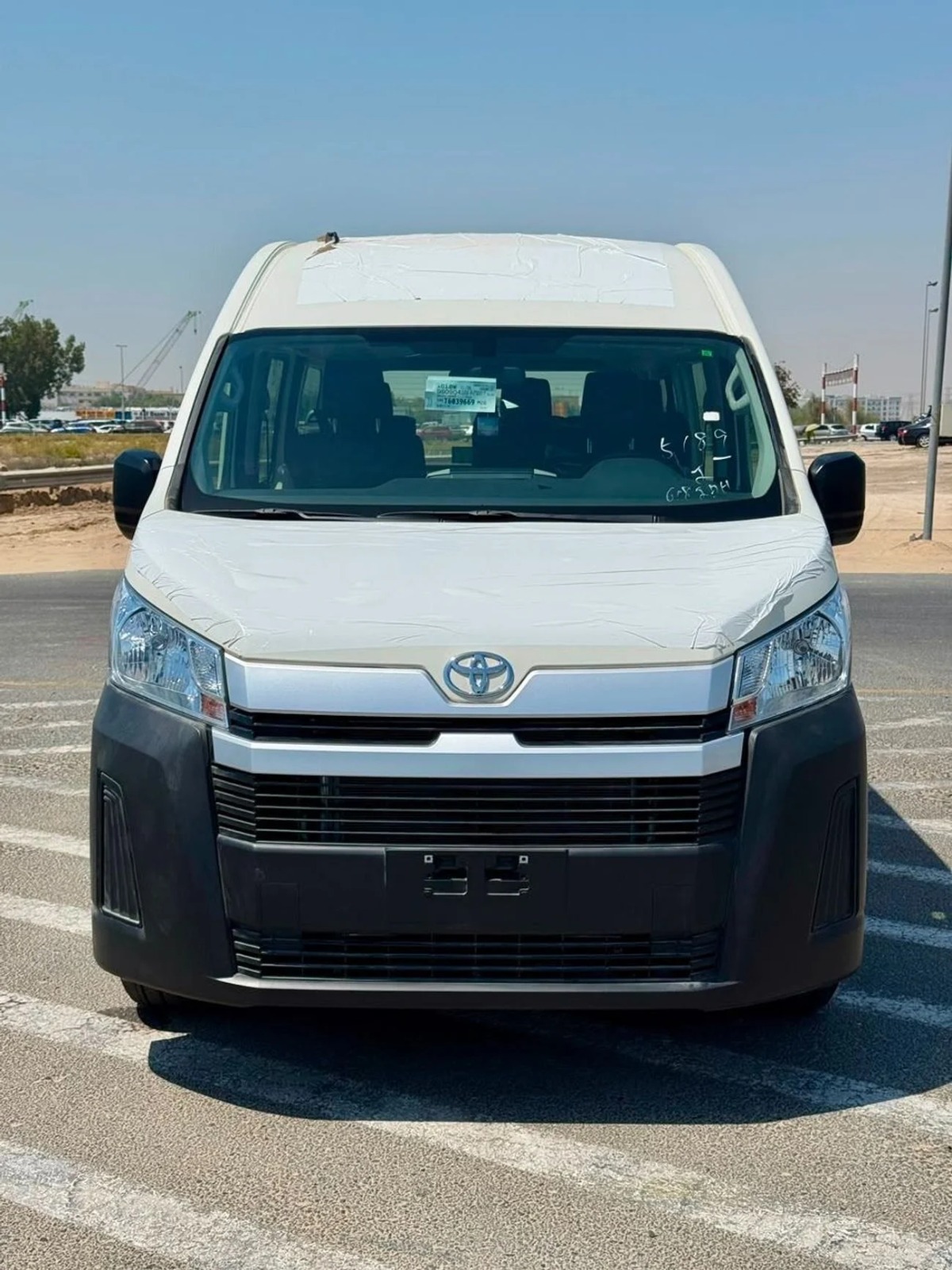 Front view of Toyota Hiace (Bus)