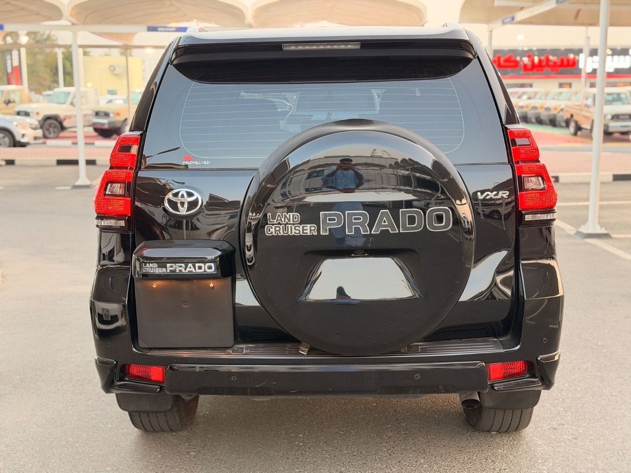 Back view of Toyota Land Cruiser Prado (Luxury SUV)